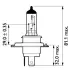 Автолампа галогенова 75/70W philips 13342MDBVS2