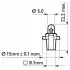 Автолампа 12V 2W BAX8,3S/1,5 BLUE philips 12602CP