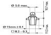 Автолампа 24V 1,2W BAX8,3S/1,35 GREY philips 13597CP