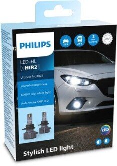 Комплект світлодіодних автоламп philips 11012U3022X2
