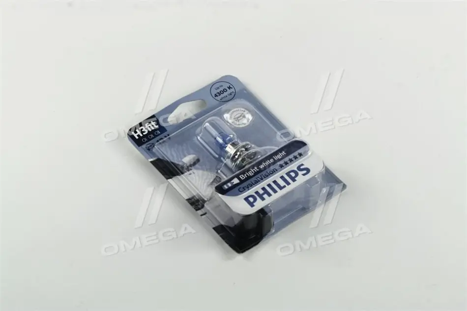 Лампа H3 12V 55W PK22S Crystal Vision упаковка блістер Philips 12336CVB1 (фото 1)
