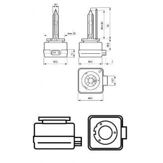 Лампа ксеноновая D1S 85V 35W P32d-3 LongerLife (warranty 4+3 years) (пр-во) philips 85415SYC1