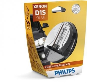 Лампа ксеноновая D1S Vision 85В, 35Вт, PK32d-2 4600К (пр-во) philips 85415VIS1