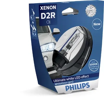 Лампа ксеноновая D2R 85V 35W P32d-3 WhiteVision gen2 5000K (пр-во) philips 85126WHV2S1