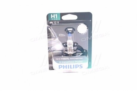 Лампа накаливания H1 X-tremeVision Pro150 (+150) 12V 55W P14,5s (пр-во) philips 12258XVPB1