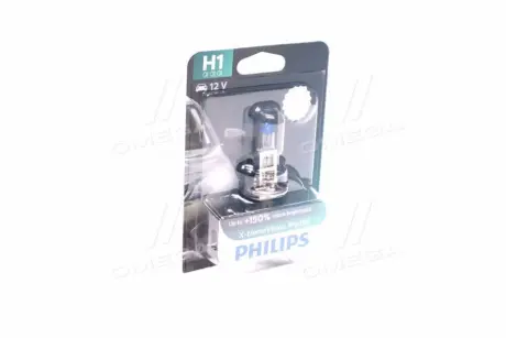 Лампа накаливания H1 X-tremeVision Pro150 (+150) 12V 55W P14,5s (пр-во) philips 12258XVPB1