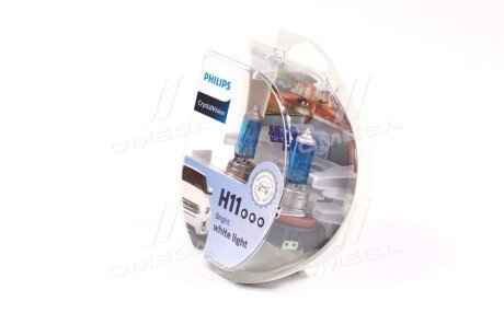 Лампа накаливания H11 12V 55W PGJ19-2 Cristal Vision + 2x W5W 4300K (к-т) philips 12362CVS2