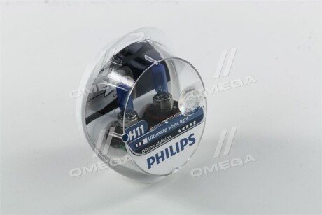 Лампа накаливания H11 12V 55W PGJ19-2 Diamond Vision 5000K philips 12362DVS2