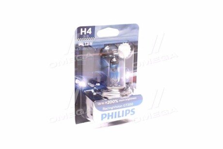 Лампа накаливания H4 RacingVision GT200 +200 12V 60/55W P43t-38 philips 12342RGTB1 на Мерседес G-Class w463