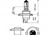Лампа накаливания H4 X-treme VISION 12V 60/55W P43t-38 (+130) 1шт. Blister (пр-во) philips 12342XV+B1