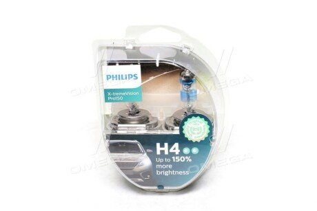 Лампа накаливания H4 X-tremeVision Pro150 +150 12V 60/55W P43t-38 (комплект) philips 12342XVPS2 на Ситроен Джампер