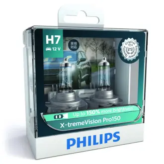 Лампа накаливания H7 X-tremeVision Pro150 +150 12V 55W PX26d (комплект) (пр-во) Philips 12972XVPS2