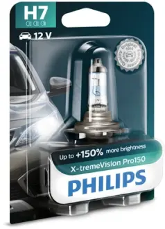 Лампа накаливания H7 X-tremeVision Pro150 +150 12V 55W PX26d (пр-во) Philips 12972XVPB1