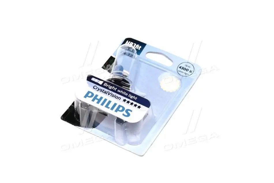 Лампа накаливания HB3 12V 60W P20d Cristal Vision 1шт blister 4300K (пр-во) philips 9005CVB1