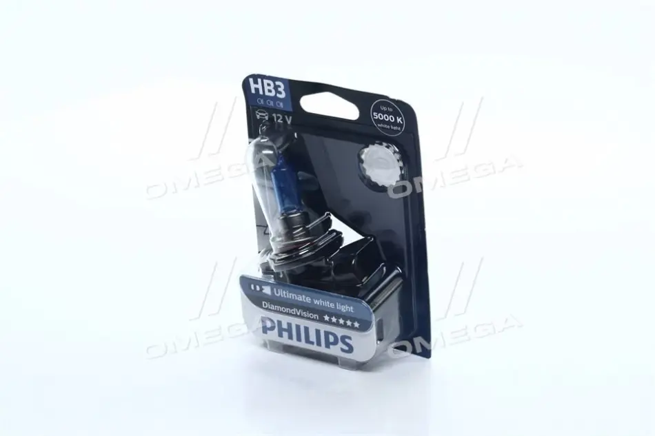 Лампа накаливания HB3 12V 65W P20d Diamond Vision 5000K (blister 1шт) (пр-во) philips 9005DVB1