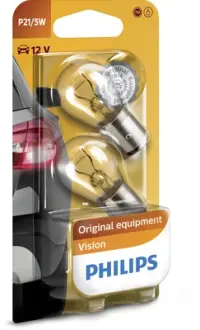 Лампа накаливания P21/5W12V 21/5W BAY15d (blister 2шт) (пр-во) Philips 12499B2