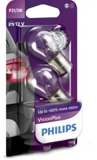 Лампа накаливания P21/5WVisionPlus12V 21/4W BAY15d (пр-во) Philips 12499VPB2