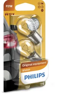 Лампа накаливания P21W12V 21W BA15s (blister 2шт) (пр-во) Philips 12498B2