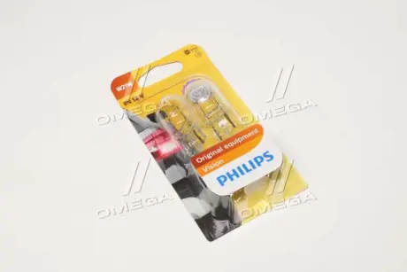 Лампа накаливания W21W 12V W3x16q 2шт bliste VISION (пр-во) philips 12065B2