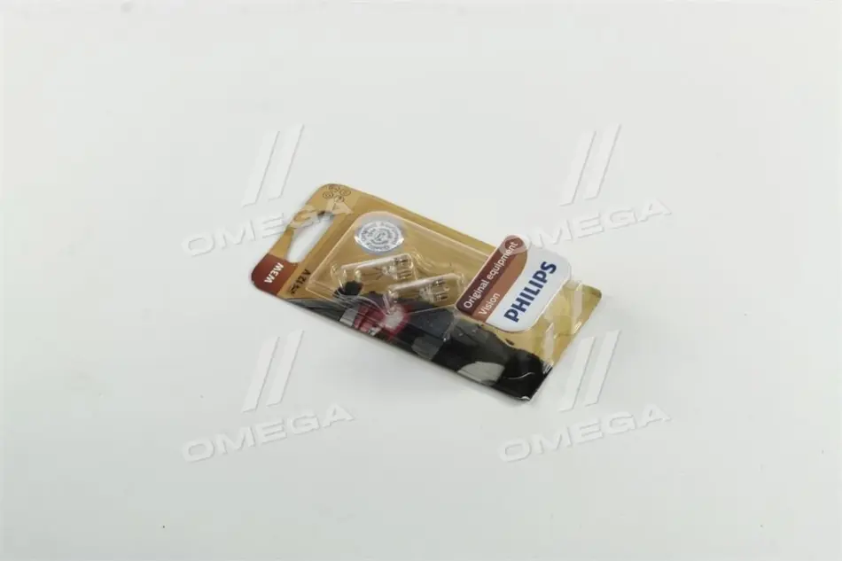 Лампа накаливания W3W 12V 3W W2,1X9,5d 2шт bliste VISION (пр-во) Philips 12256B2 (фото 1)