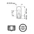 Лампа накаливания W5W 12V 5W W2,1X9,5d LongerLife EcoVision 2шт blister (пр-во) philips 12961LLECOB2
