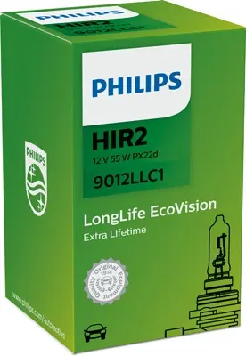 Лампа LongLife x3 HIR2 12V 55W PX22d philips 9012LLC1