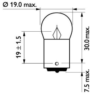 Лампа R10W philips 13814B2