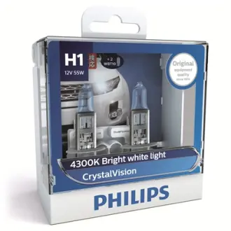 Лампа розжарювання H1 12V 55W P14,5s Cristal Vision + 2x W5W 4300K (вир-во) philips 12258CVSM Jeep Grand Cherokee