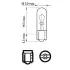 Лампа розжарювання W2W12V 2W W 2X4,6d philips 12505CP