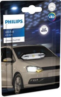 Лампа світлодіодна LED FESTOON С5W Ultinon Pro3100 12V 0,6W SV8.5 (43 мм) philips 11866CU31B1 на Мерседес G-Class w463