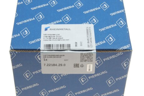 Витратомір повітря Citroen Nemo, Peugeot Bipper, 02-08 pierburg 722184290