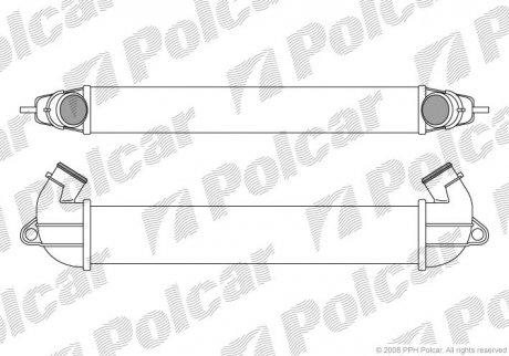 Интеркулер Fiat Doblo 1.9 JTD Diesel M A/C + A/A 01- польша 3040J8-1