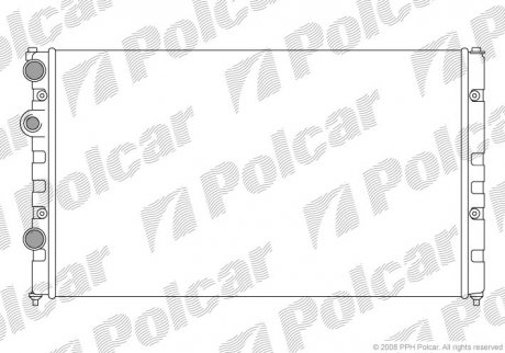 Основний радіатор Seat Cordoba 1.8, 2.0 93-99, Ibiza 1.6, 2.0 95-// VW Caddy II 1.9d 95-04, Polo 1.6i,1.9d 95-01 польша 952408-8