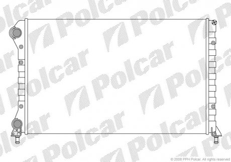 Радіатор двигуна Fiat Doblo 1,9 D 01- (+AC) польша 304008A4