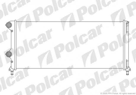 Радіатор Fiat Doblo 1.9JTD 05/01- (+AC) польша 304008A5