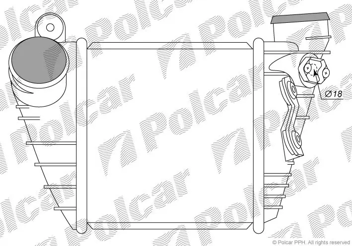 Радiатор iнтеркулера Audi/VW 1.8T/1.9TDI 96- польша 1323J81