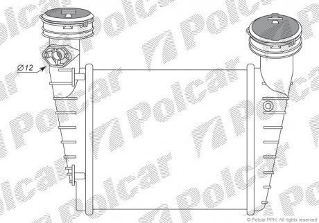 Радиатор інтеркулера VAG Superb/Passat 1.8T AWT 2001- польша 9548J8-2