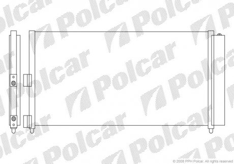 Радіатор кондиціонера Fiat Doblo 1.3-1.9 JTD 01- польша 3022K8C5