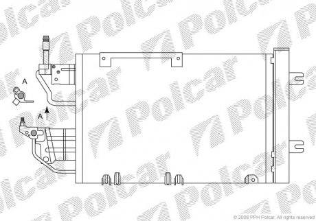 Радіатор кондиціонера Opel Astra H, Zafira B 1.3D-2.0 04- польша 5509K8C5