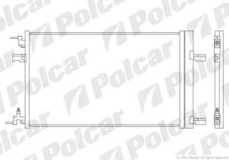 Радіатор кондиціонера Opel Astra J 09- польша 5511K8C2S