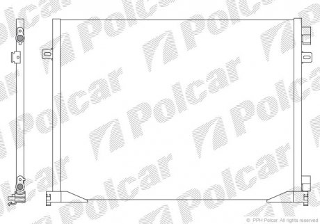 Радиатор кондиціонера Opel Vivaro A Renault Trafic II 1.9D/2.0/2.0D 08.01- польша 6027K8C3S