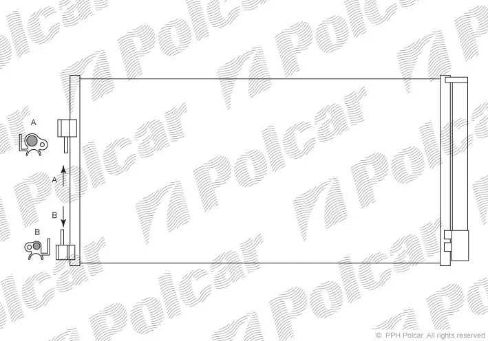 Радіатор кондиціонера Renault Laguna III, Latitude 1.5D-3.5 10.07- польша 6039K8C1
