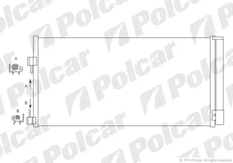 Радіатор кондиціонера Renault Laguna III, Latitude 1.5D-3.5 10.07- польша 6039K8C1