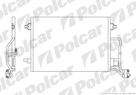 Радіатор кондиціонера Skoda Superb I VW Passat 1.6-2.8 08.98-03.08 польша 9549K8C1S