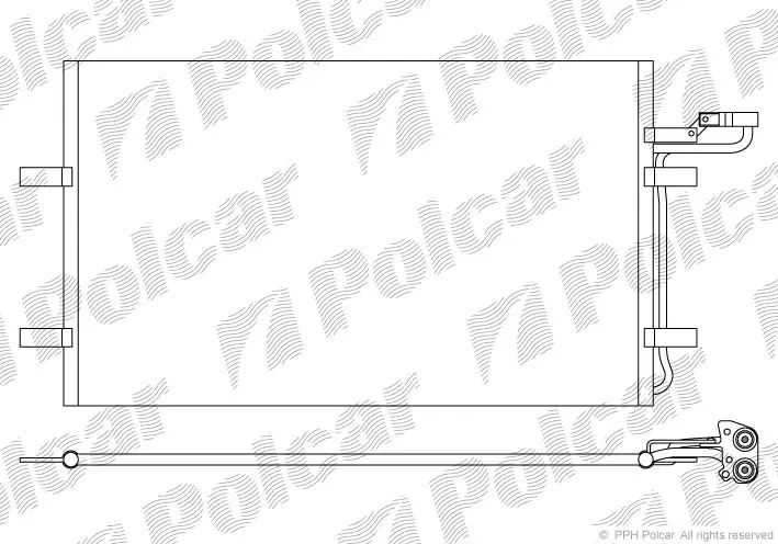 Радіатор кондиціонера Volvo C30, C70, S40, V50 1.6-2.0D 12.03-12.12 польша 9042K8C2S