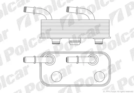 Радіатор масла BMW 3 (E46), X3 (E83), Z4 (E85) 1.6-3.0D 02.98-03.09 польша 2008L81 Бмв Е46