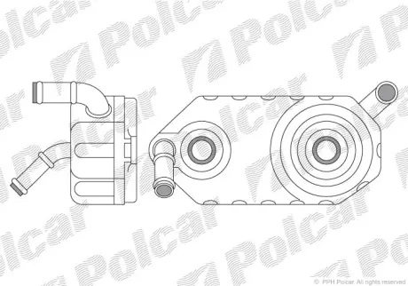 Радіатор масляний Skoda/VAG1.6-2.0 (AKП 4 ступ.)98- польша 6713L81 Фольксваген Поло хэтчбек