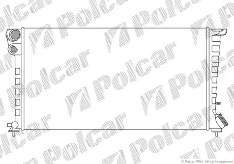 Радіатор охолодження двигуна Польша 232608B4