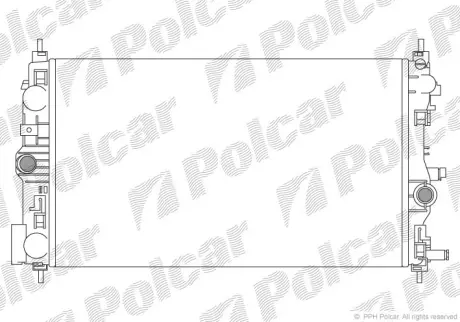 Радіатор охолодження двигуна польша 5511086 Chevrolet Cruze
