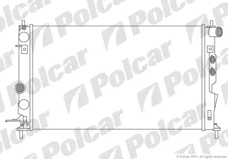 Радіатор охолодження двигуна польша 551608A4 Опель Вектра б